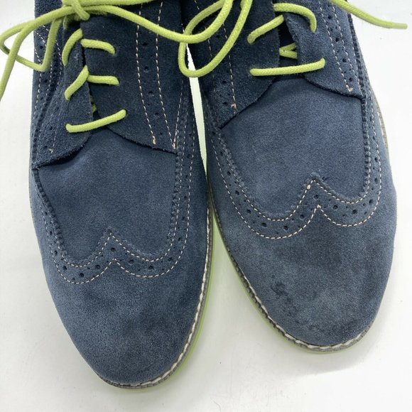 Florsheim Mens Suede Leather Oxford Shoes Blue Size 12M - Picture 7 of 10